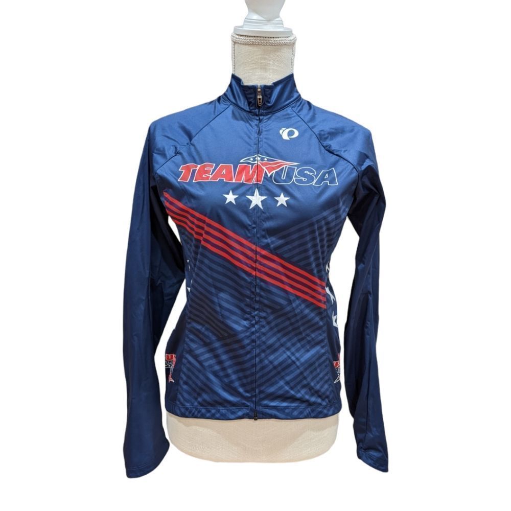 Pearl Izumi Elite Team USA Triathlon Lightweight Cycling Jacket Blue Size S